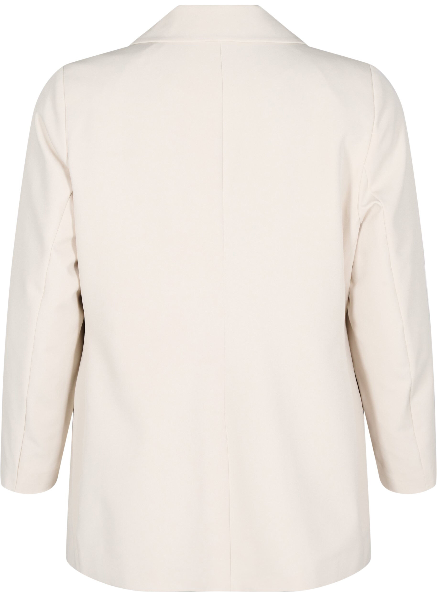 Zizzi Klassisk kavaj med knappst&auml;ngning, Beige, Packshot image number 1