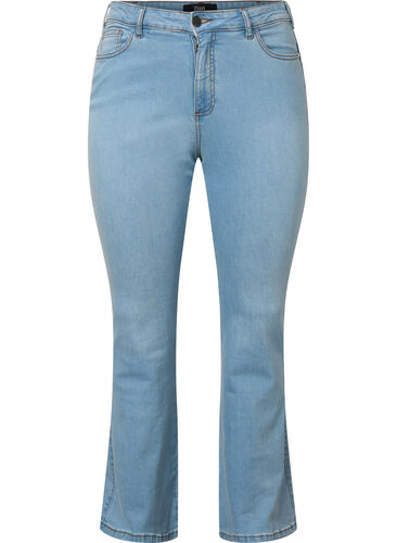 Ellen bootcut jeans med hög midja, Ex Lgt Blue, Packshot image number 0