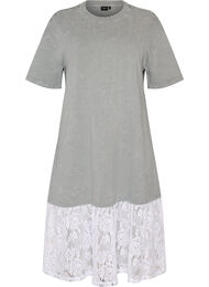 L&ouml;s t-shirtkl&auml;nning med spetskant, Gr&aring;