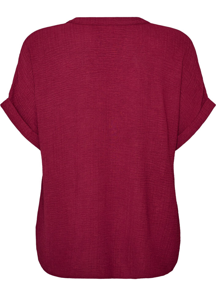 L&ouml;s blus med korta &auml;rmar, R&ouml;d, Packshot image number 1