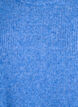 Melerad stickad blus med rund hals, Bl&aring;, Packshot image number 2