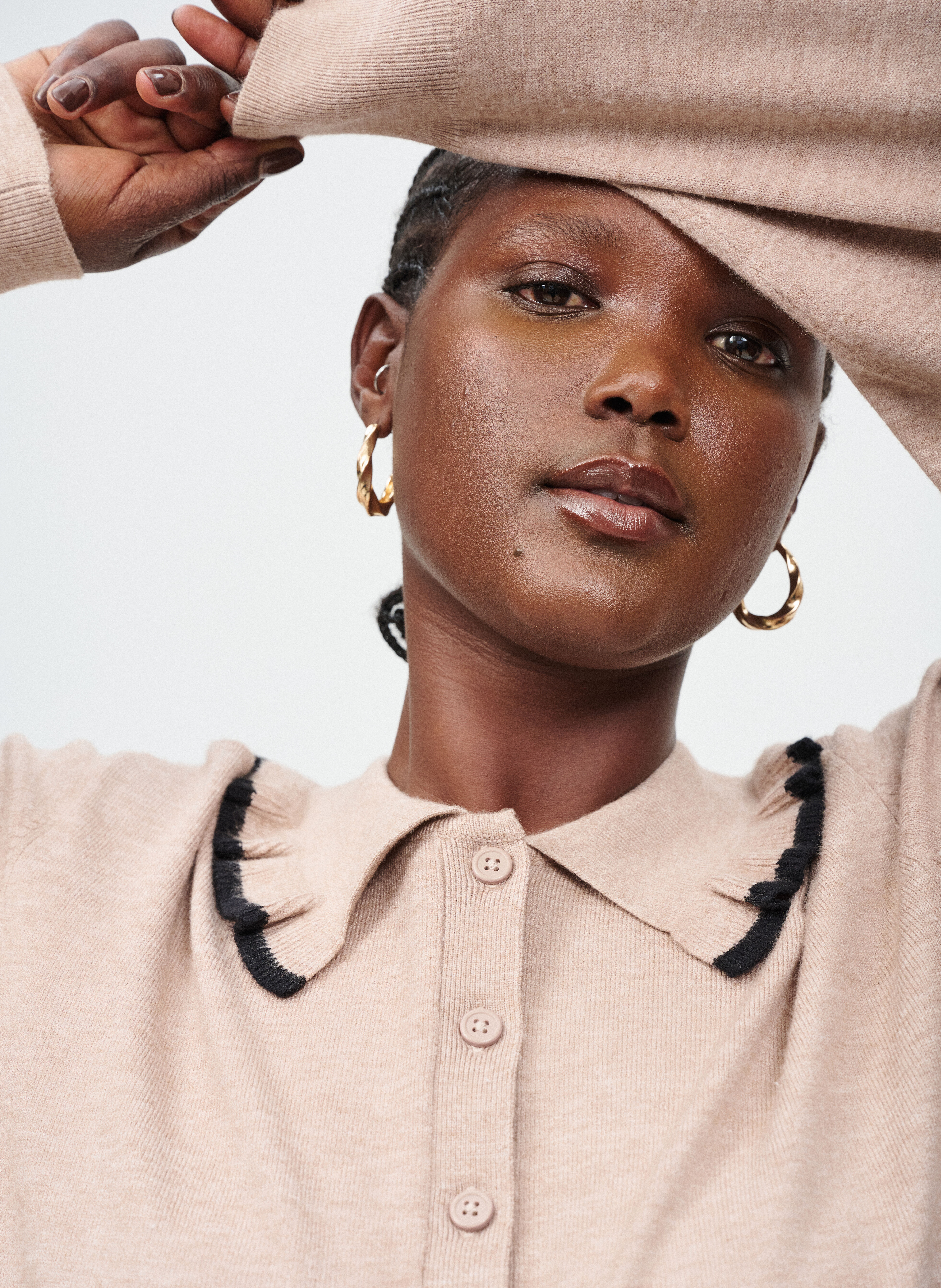 Zizzi Polo med detaljkrage, , Model