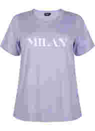 T-shirt från FLASH med tryck, Lavender