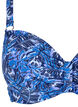 Bikinitopp med bygel och m&ouml;nster, Bl&aring;, Packshot image number 2
