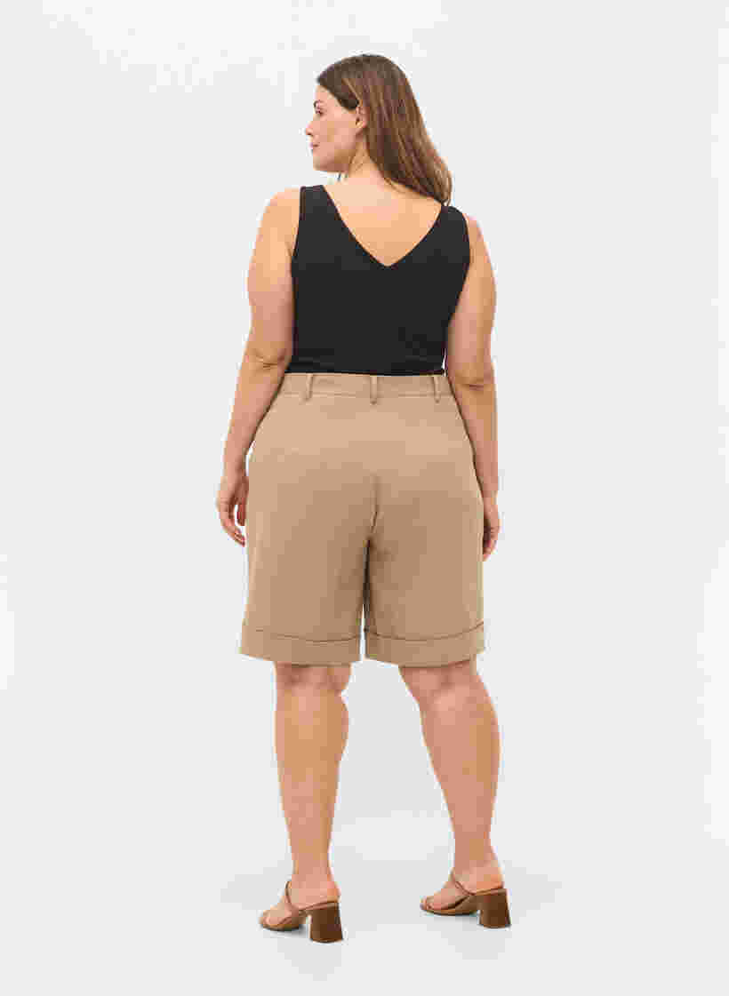 Shorts med påsydda fickor, Humus, Model image number 1