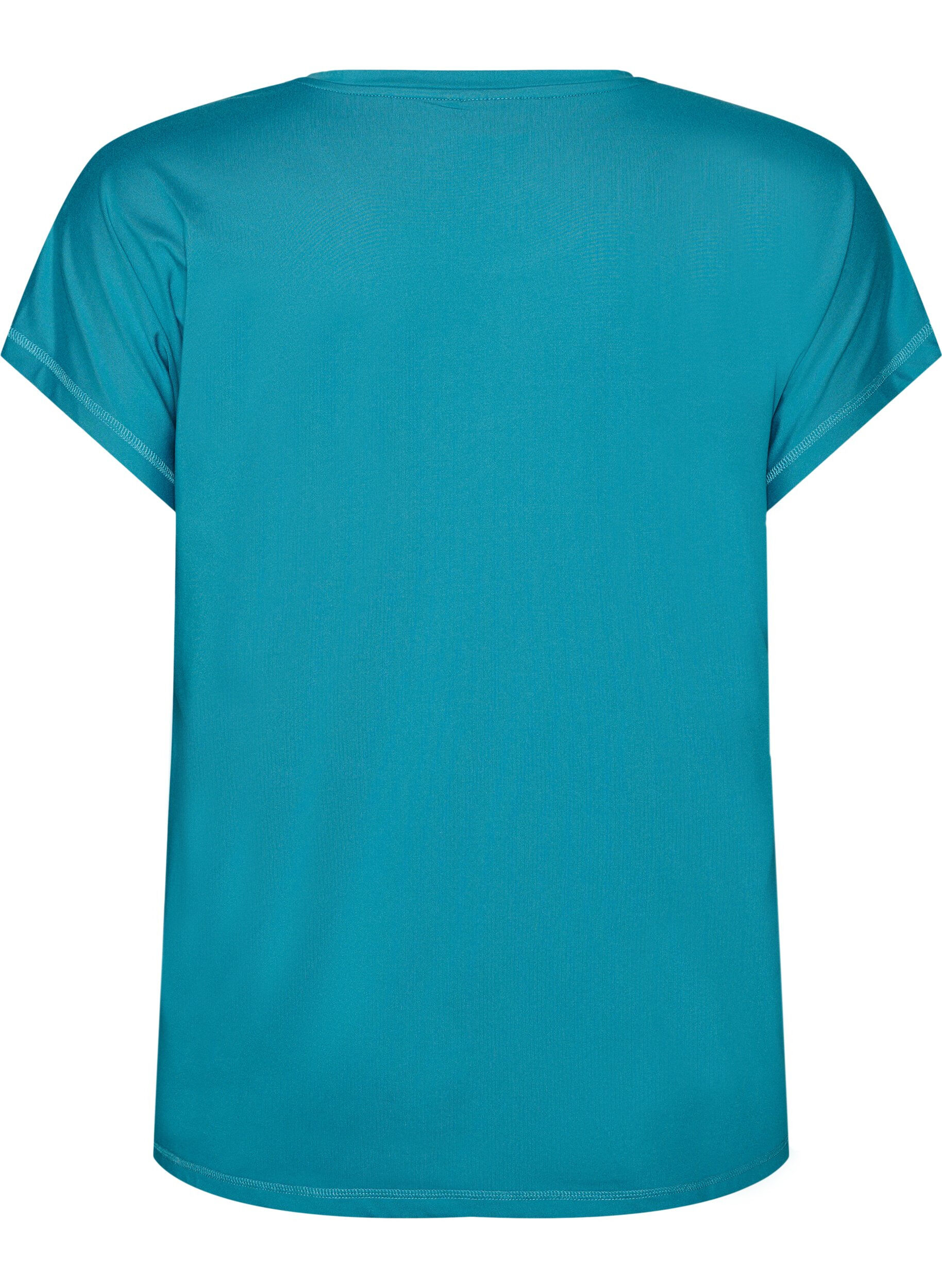 ZizziEnf&auml;rgad tr&auml;nings-T-shirt, Bl&aring;, Packshot image number 1