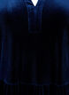 Klänning i velour med volangkrage och 3/4-ärmar, Navy Blazer, Packshot image number 2