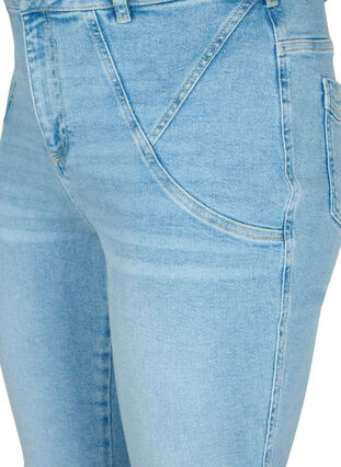 Högmidjade Amy jeans med super slim fit, Light blue, Packshot image number 2