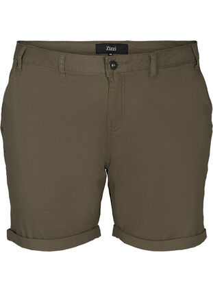 Shorts i bomull med fickor, Tarmac, Packshot image number 0