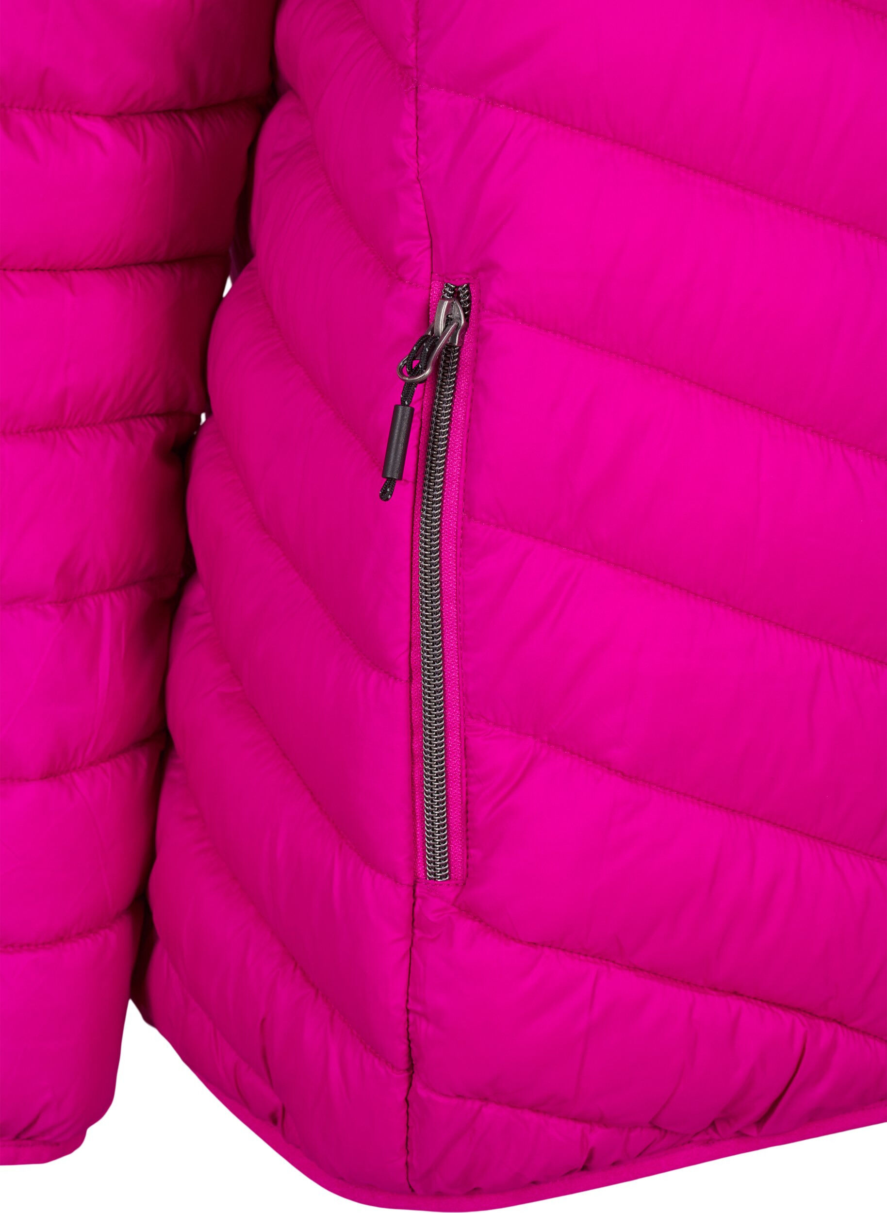 ZizziL&auml;ttviktsjacka med huva, Rosa, Packshot image number 3