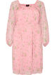 Festkl&auml;nning i chiffong med l&aring;nga &auml;rmar, Rosa, Packshot image number 0