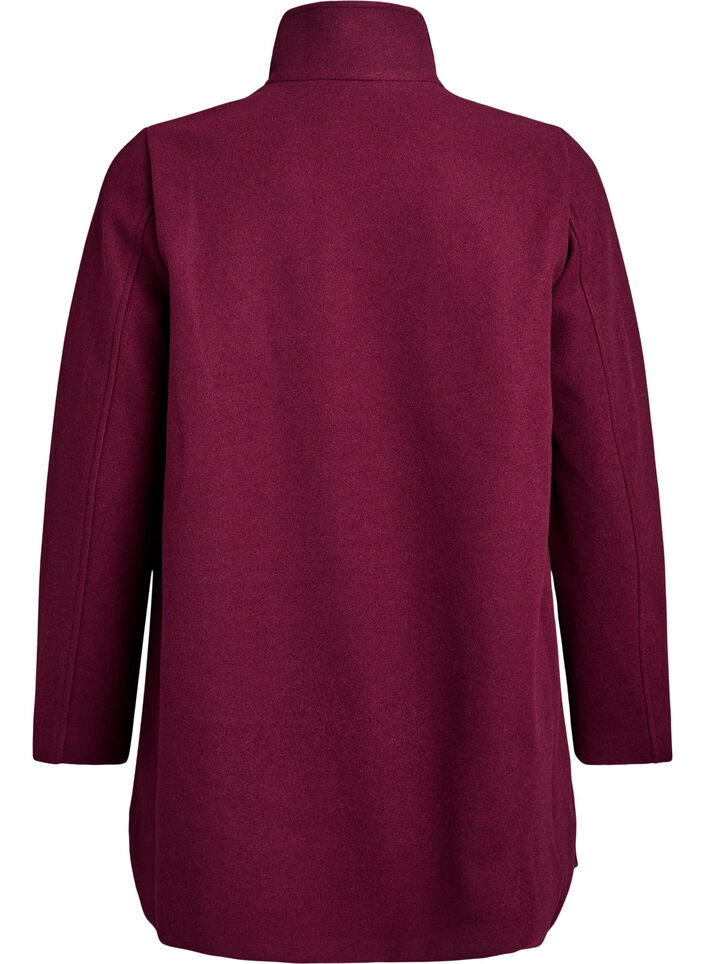 Kort kappa med a-linjeformad passform, M&ouml;rk Bordeaux, Packshot image number 1