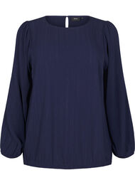 Blus med silverglitter, Blå