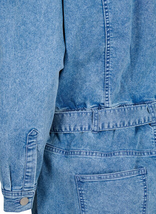 Långärmad jumpsuit i denim, Light Blue Denim, Packshot image number 4