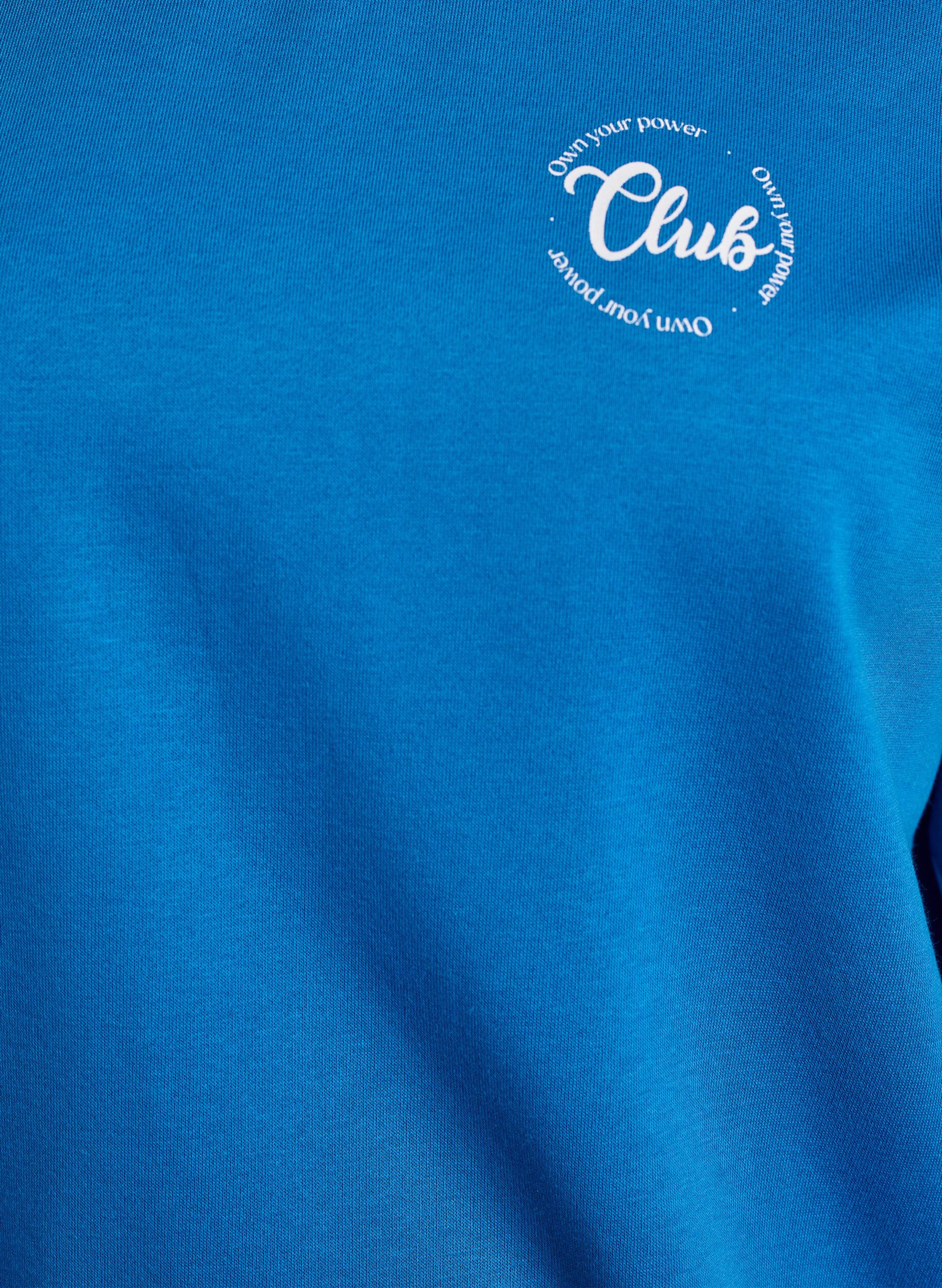 ZizziSweatshirt med texttryck, Bl&aring;, Packshot image number 2