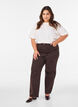 F&auml;rgade Kiana-jeans med rak passform, Brun, Model image number 0