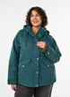 Vadderad parkas med avtagbar huva, Gr&ouml;n, Model image number 0