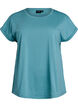 Kort&auml;rmad t-shirt i bomullsblandning, Bl&aring;, Packshot image number 0
