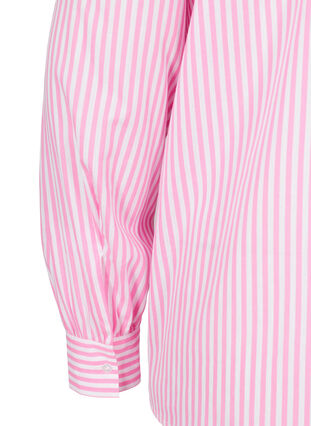 Randig skjorta i bomull, White/ Pink Stripe, Packshot image number 3