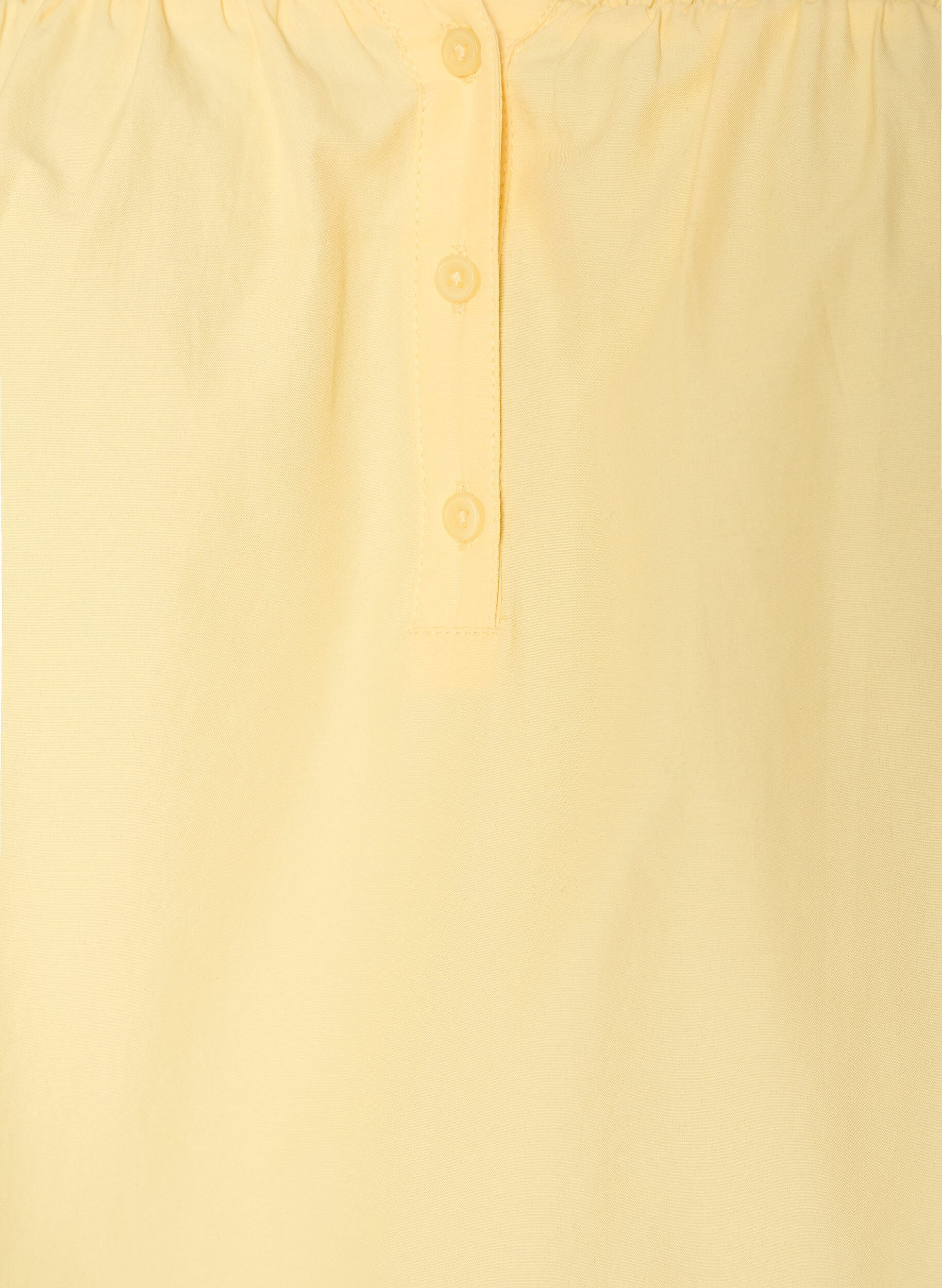 ZizziBlus med smock och 3/4-&auml;rmar, Gul, Packshot image number 2