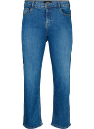 Högmidjade Gemma jeans med normal passform, Blue denim
