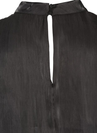 Långärmad blus med shine, Black, Packshot image number 3