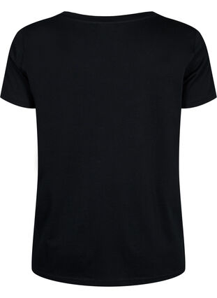 Sport t-shirt med tryck, Black w. Graphics, Packshot image number 1