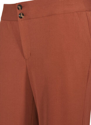 Klassiska byxor med fickor och knappstängning, Tortoise Shell, Packshot image number 3