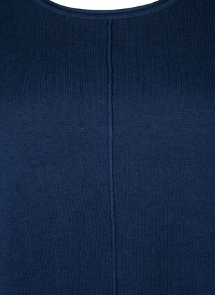 Stickad blus i bomull-viskosblandning, Dress Blues, Packshot image number 2