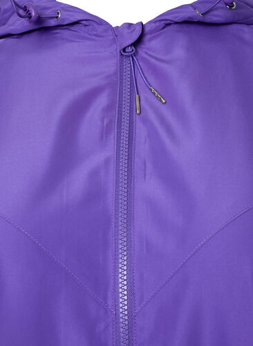Kort jacka med huva och justerbar fåll, Purple Opulence, Packshot image number 2
