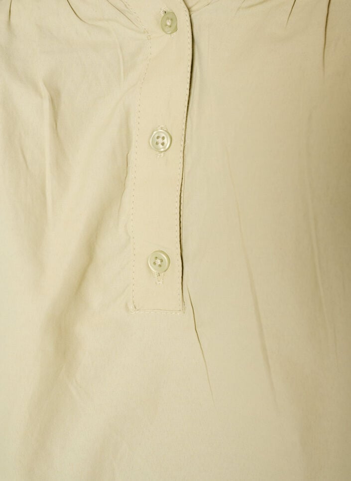 Blus med smock och 3/4-&auml;rmar, Gr&ouml;n, Packshot image number 2