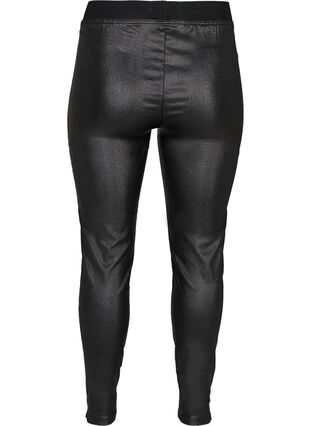 Långa skimrande leggings, Black w/glitter, Packshot image number 1