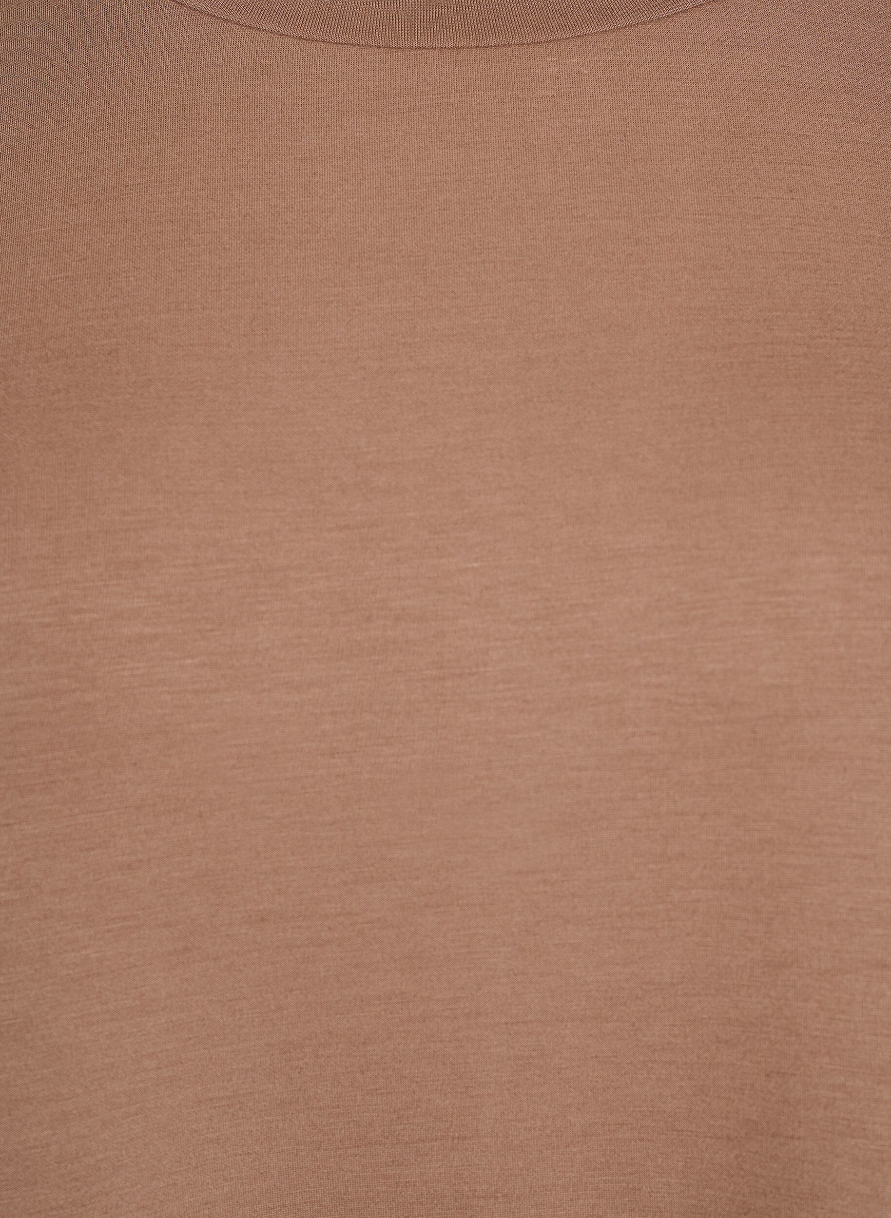 Zizzi T-shirtkl&auml;nning i jersey med slits i sidorna, Brun, Packshot image number 2