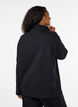Sweatshirt med h&ouml;g krage och dragkedja, Svart, Model image number 2