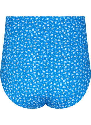 Blommiga bikinitrosor med extra hög midja, Blue Flower Print, Packshot image number 1