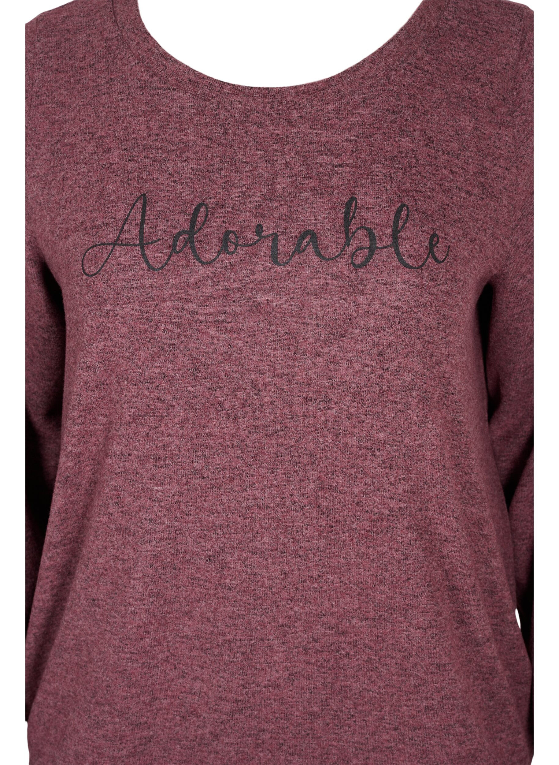 Zizzi Melerad topp i viskosblandning, Port Royal Mel, Packshot image number 2