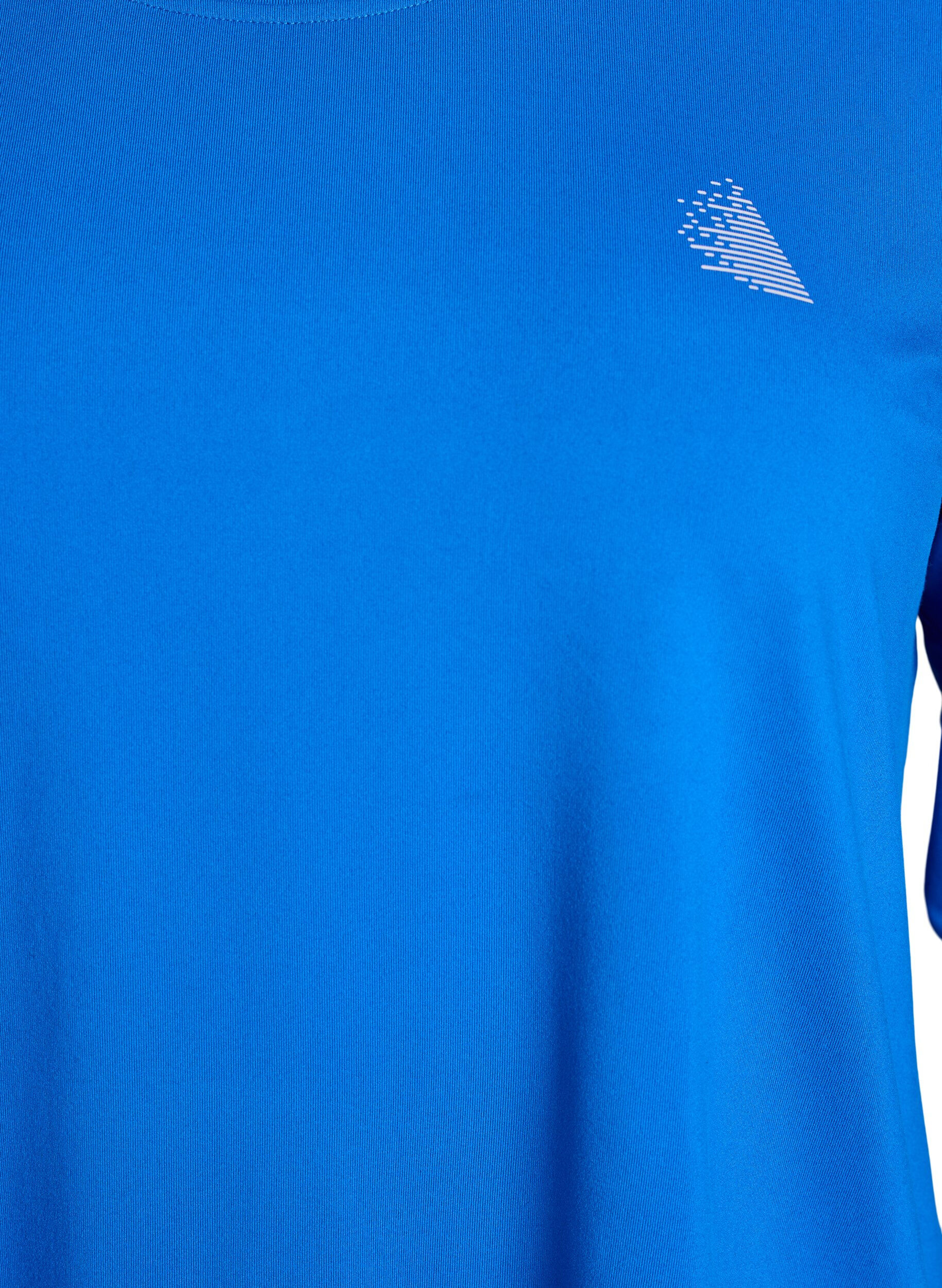 ZizziTr&auml;ningsblus med trekvarts&auml;rm, Bl&aring;, Packshot image number 2