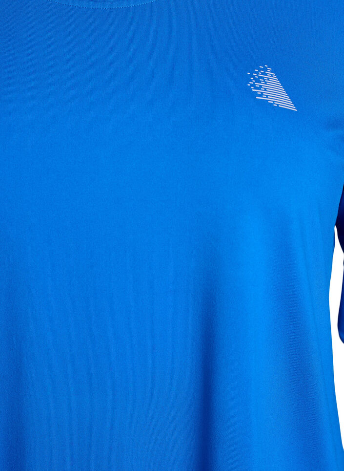 Tr&auml;ningsblus med trekvarts&auml;rm, Bl&aring;, Packshot image number 2