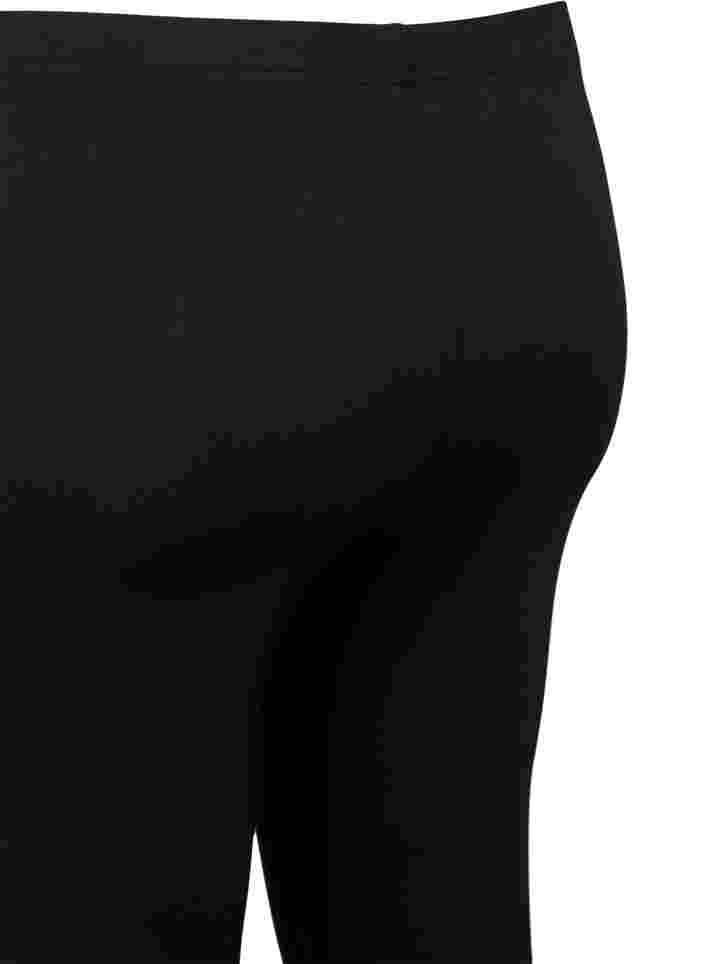 2-pack 3/4-leggings med spetskant, Black / Black, Packshot image number 2