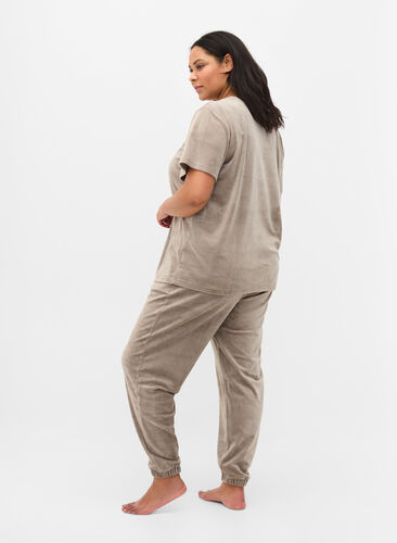 Homewear byxor, Taupe Gray, Model image number 1