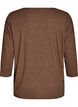 Jerseyblus med 3/4-&auml;rm, Brun, Packshot image number 1