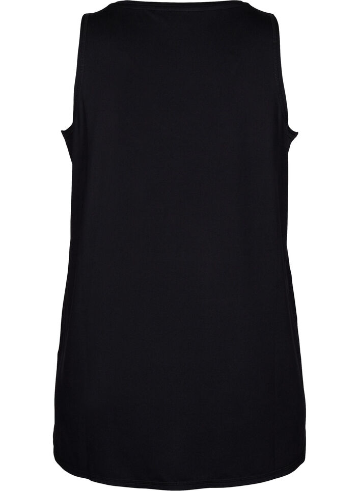 Träningstopp med V-ringning, Black, Packshot image number 1