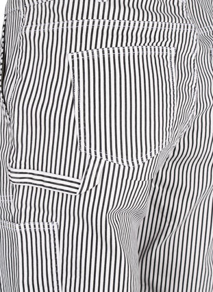 Randiga cargojeans med rak passform, Black White Stripe, Packshot image number 4