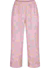 Pyjamasbyxor i bomull med blommönster