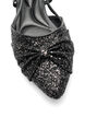 Glittrig slingback med rosett, Svart, Packshot image number 3