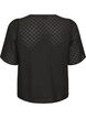 Blus i broderie anglaise med kn&auml;ppning, Svart, Packshot image number 1
