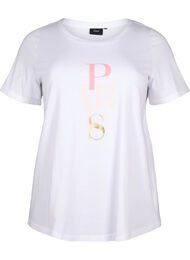 T-shirt i bomull med texttryck, B. White w. Paris