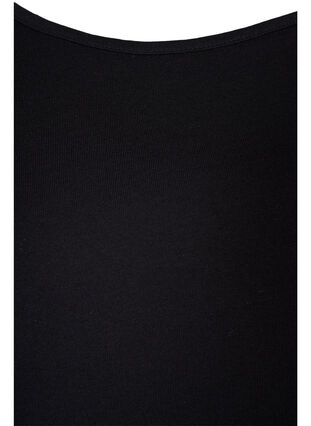 Bomullstopp med a-linjeform, Black SOLID, Packshot image number 2