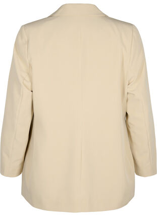 Klassisk blazer med knapp, Feather Gray, Packshot image number 1