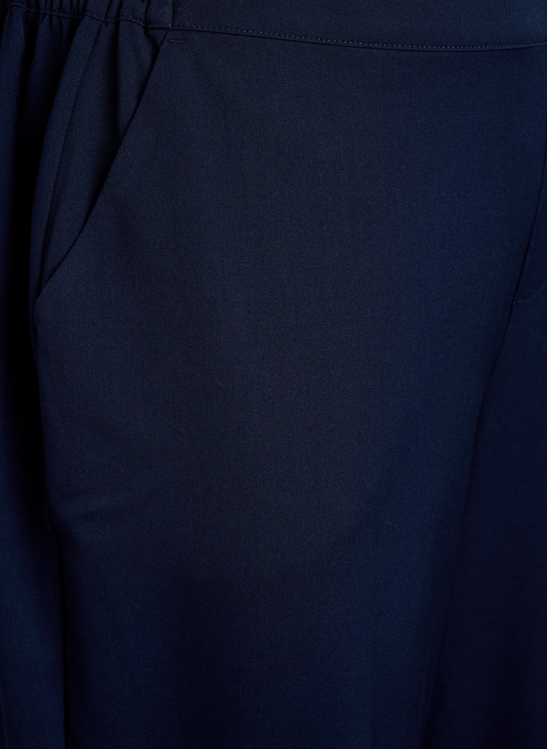 Zizzi L&ouml;s passform byxor med h&ouml;g midja, Bl&aring;, Packshot image number 2